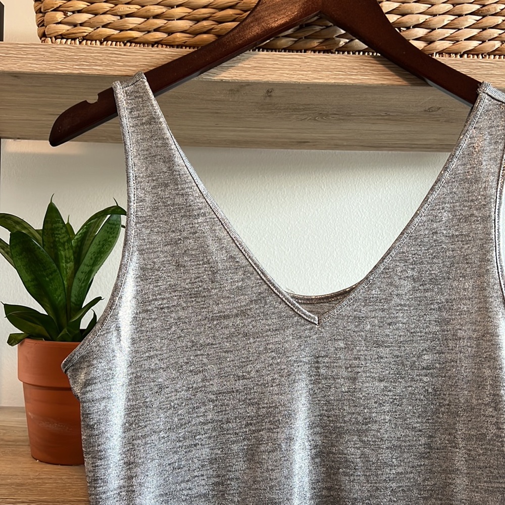 White House Black Market Gray Tank Top - Picture 2 of 4